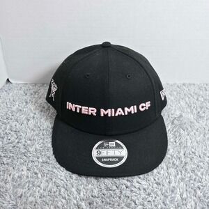 New Era 9FIFTY Inter Miami CF FC Snapback Adjustable Hat Cap Black Pink MLS NWT